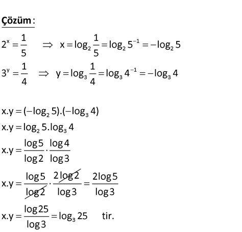 logaritma fonksiyonun tersi